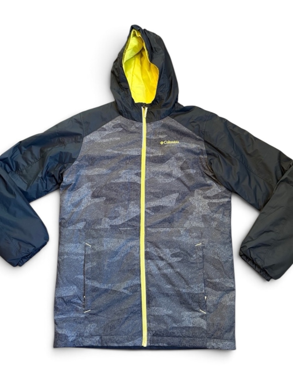 Columbia Boy's Snowpocalyptic Jacket Size XL (18) Black/Camo
